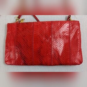 Lyrella Red Snakeskin Crossbody NWOT.